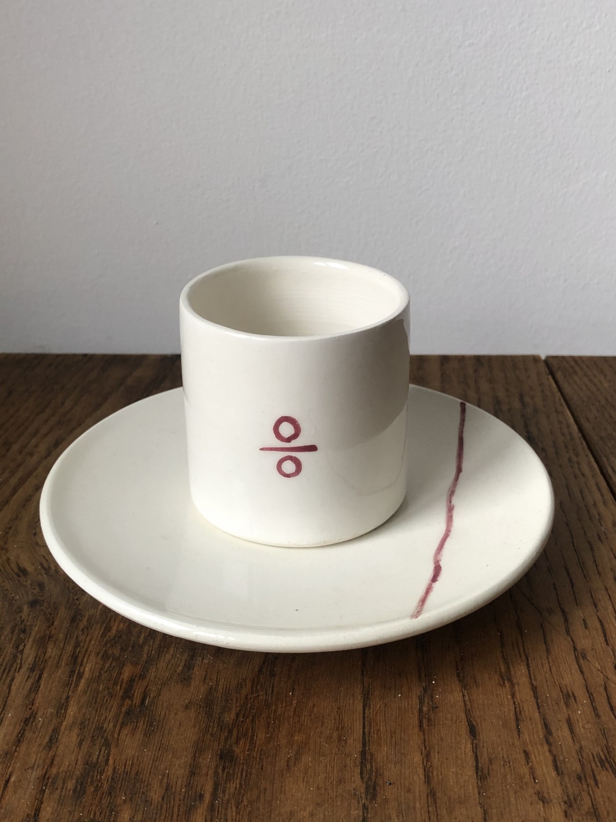 Tasse et soucoupe artisanales